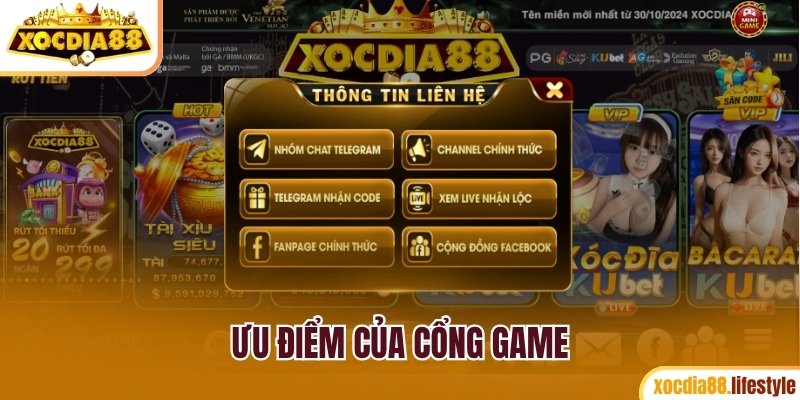 Ưu điểm nổi bật không thể bỏ qua của cổng game